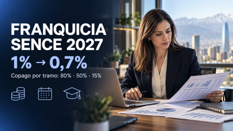 Franquicia SENCE 2027: el tope baja de 1% a 0,7% de la planilla y se aplica copago por tramo de renta